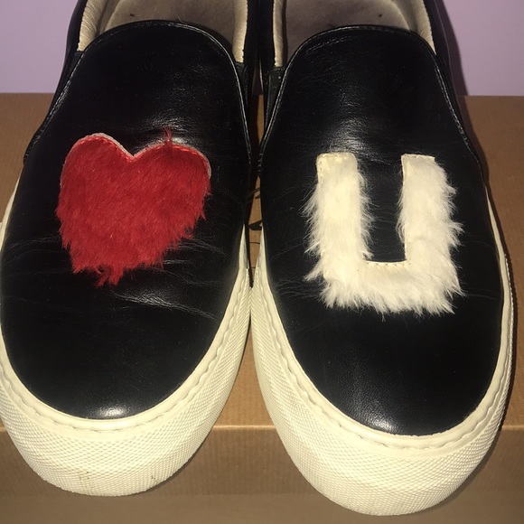 Joshua Sanders “Luv U” Leather Slip-On Sneakers - Picture 4 of 13